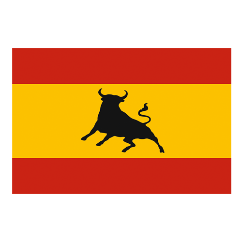 vectorizado de bandera de ESPAÑA con toro
