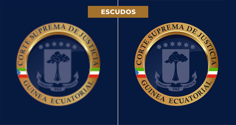 Escudo vectorizado de la corte suprema de justicia de Guinea Ecuatorial