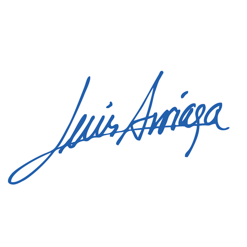 Firma azul vectorizada