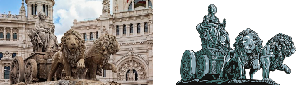 Vectorizar ilustración La Cibeles