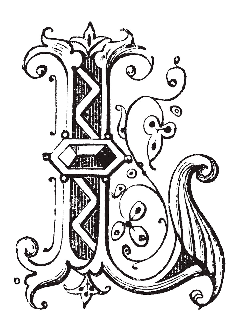 Vectorizado de tipografía ornamental - Después