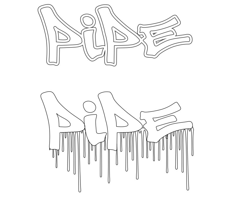 Vectorizado de graffitis - Imagen vectorizada