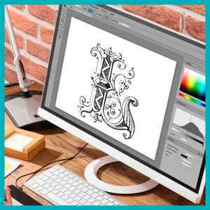 Vectorizado de tipografía ornamental