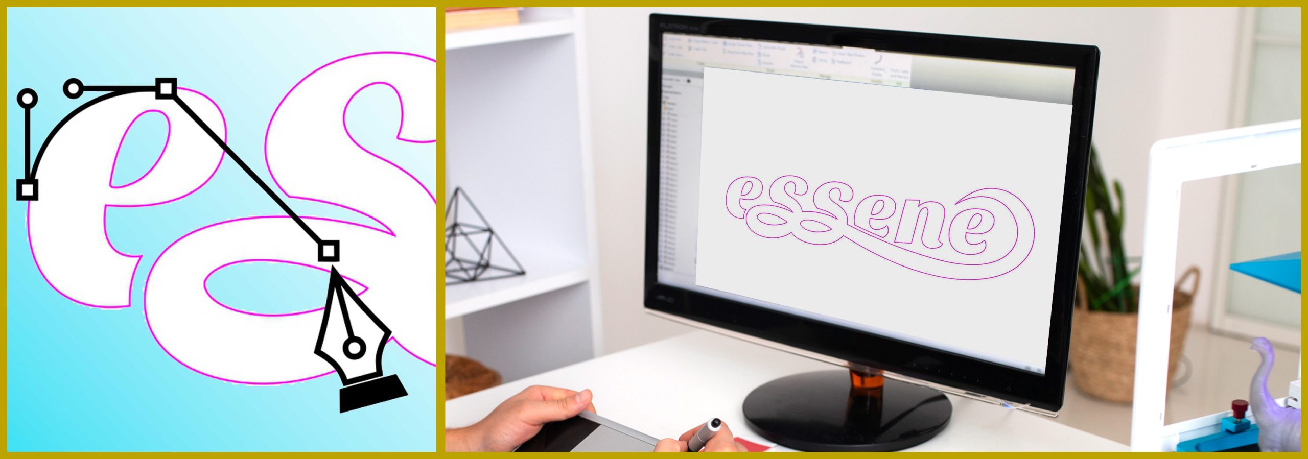 Vectorizado de tipografías personalizadas y artísticas - logo essene